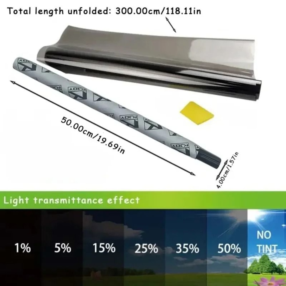 Black Window Tint Film UV Protection For Car And Home Glass 2