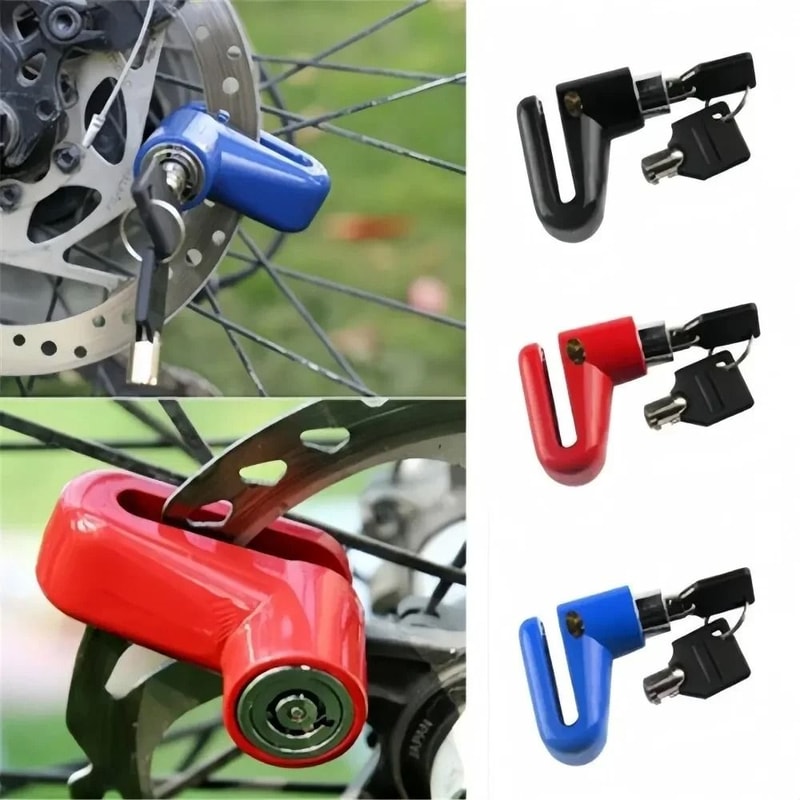 Anti Theft Disc Brake Lock With Steel Cable For Scooter And Bike 7