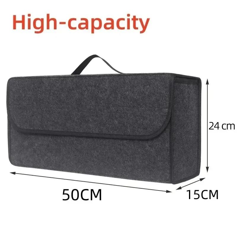 Anti Slip Felt Car Trunk Organizer Large Capacity Storage Box 0