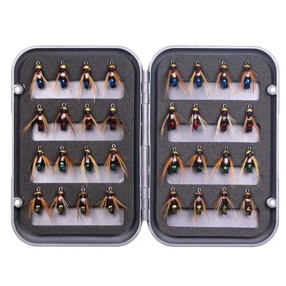 Premium Fly Fishing Flies Kit Artificial Trout Scud Worm Lure Set 3