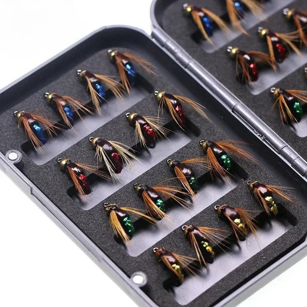Premium Fly Fishing Flies Kit Artificial Trout Scud Worm Lure Set 5