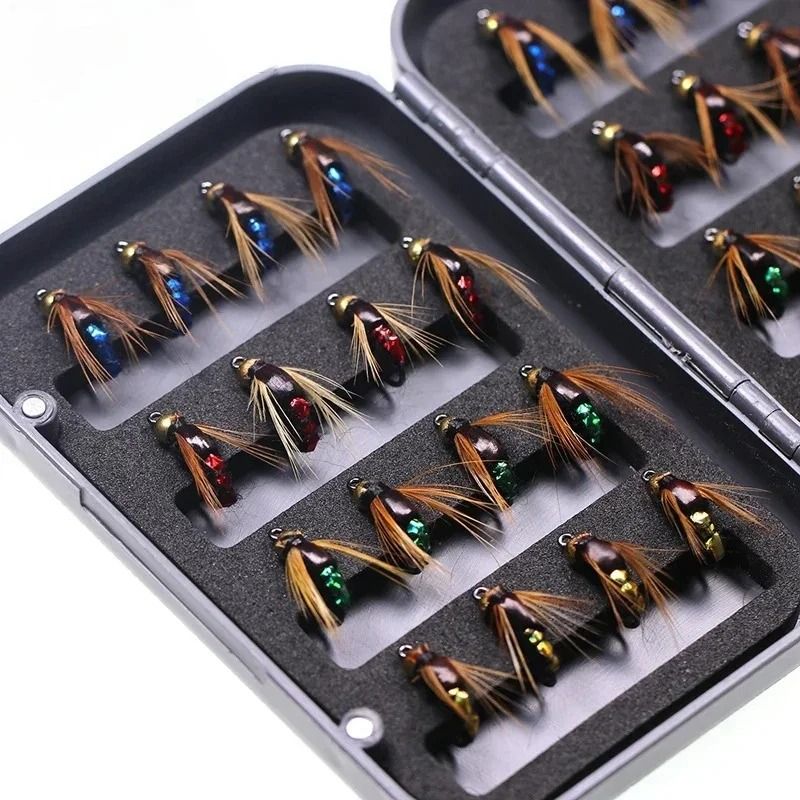 Premium Fly Fishing Flies Kit Artificial Trout Scud Worm Lure Set 5