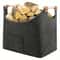 Extra Large Folding Felt Firewood Storage Basket With Reinforced Handles 0