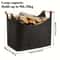 Extra Large Folding Felt Firewood Storage Basket With Reinforced Handles 3