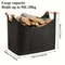 Extra Large Folding Felt Firewood Storage Basket With Reinforced Handles 3