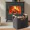 Extra Large Folding Felt Firewood Storage Basket With Reinforced Handles 6