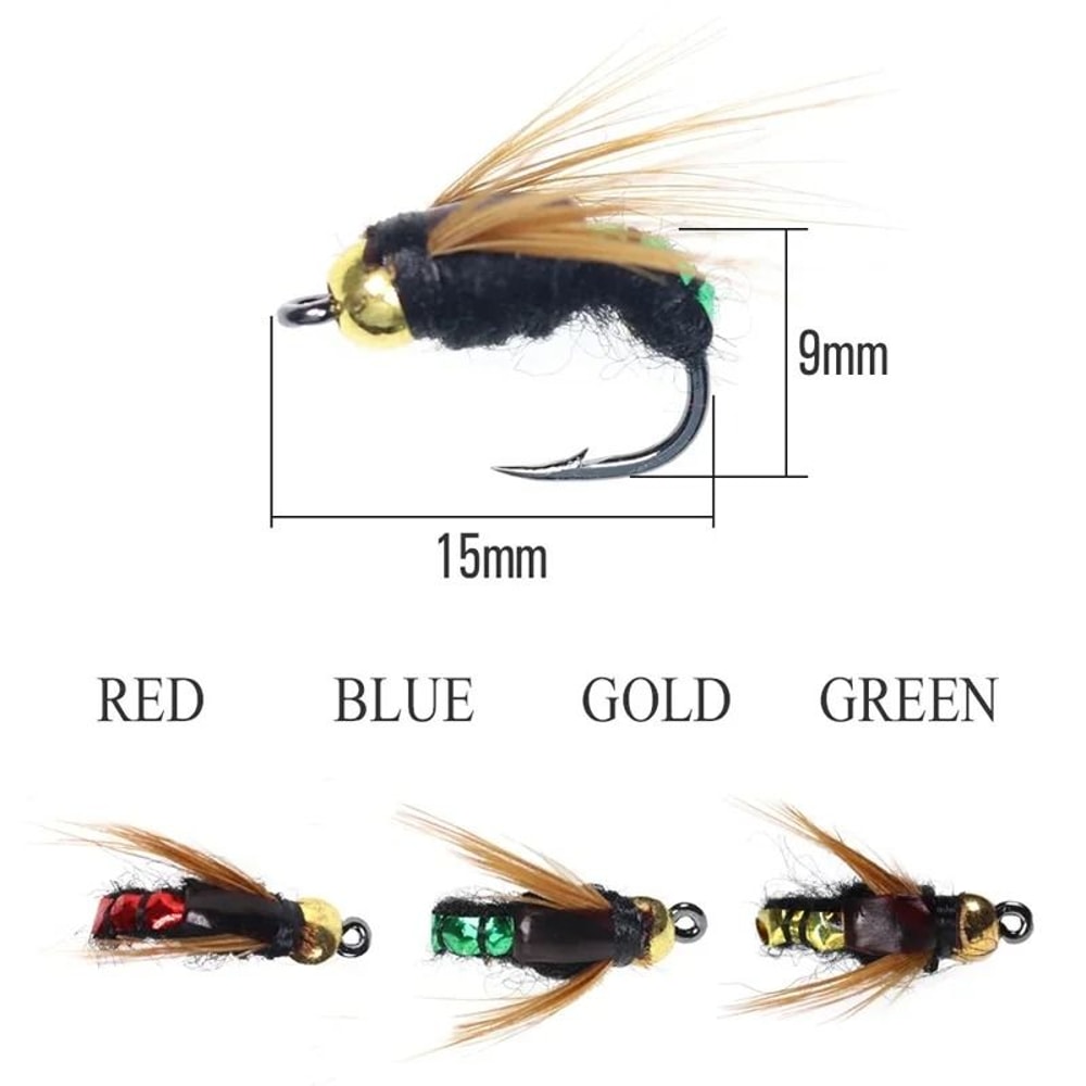 Trout Nymph And Scud Fly Fishing Flies Kit Artificial Insect Lures 0
