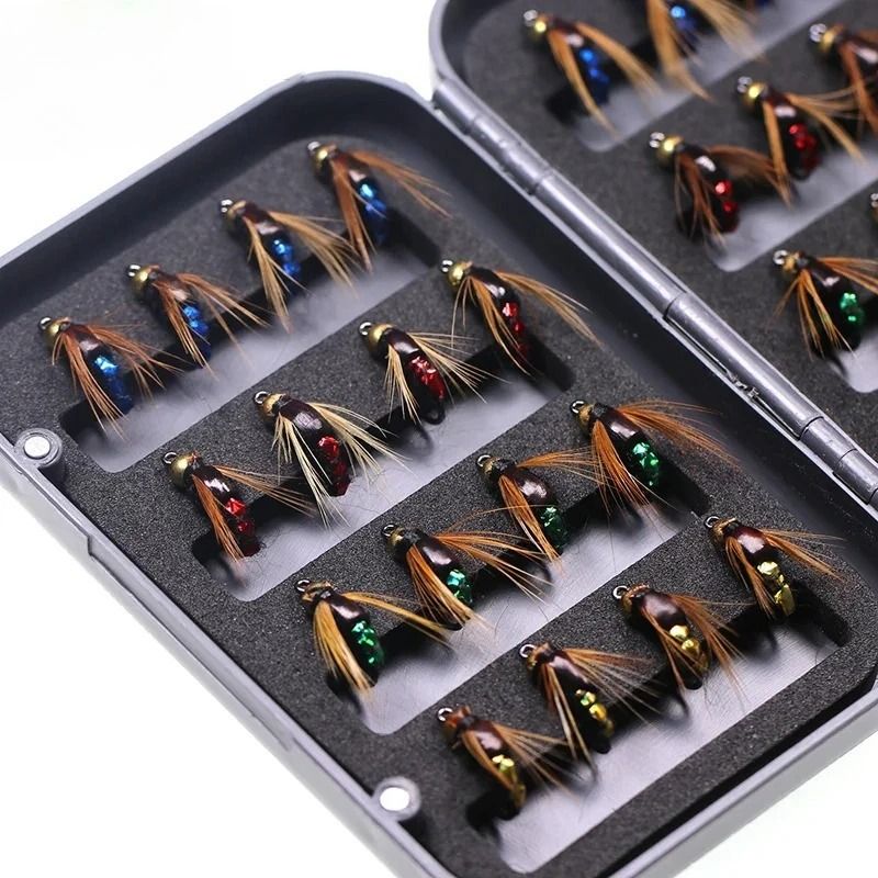 Trout Nymph And Scud Fly Fishing Flies Kit Artificial Insect Lures 4