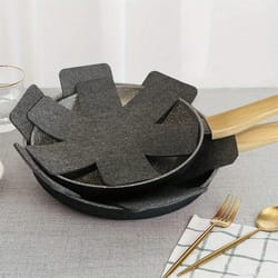 stackable pot protector set for pans bowls and glassware