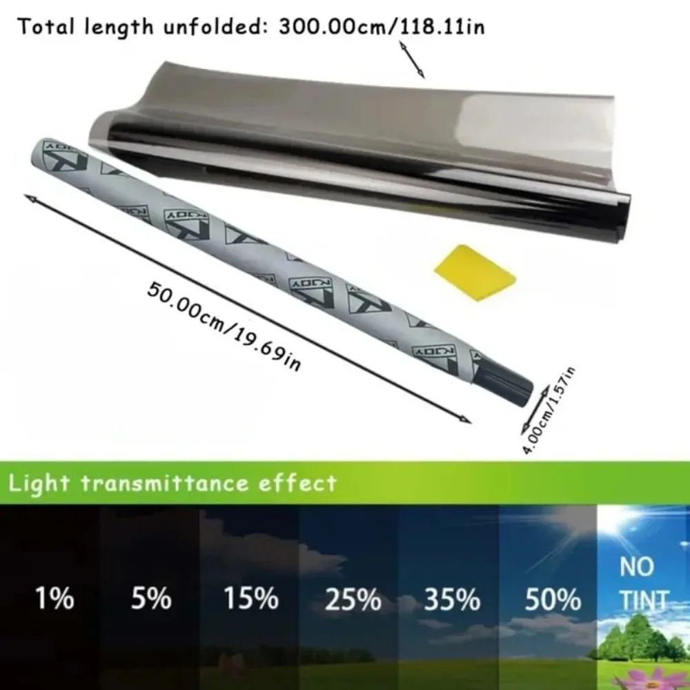 Black Window Tint Film For Car And Home UV Solar Protection 1