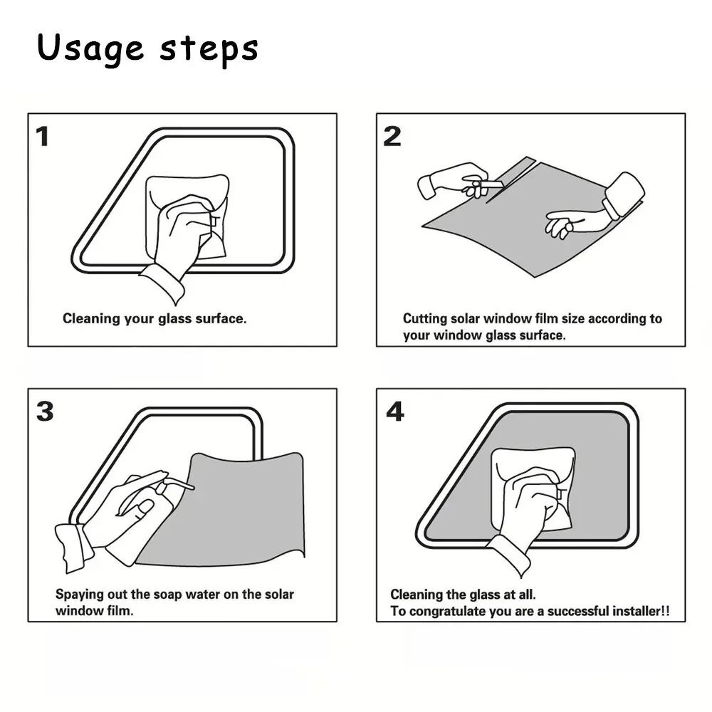 Black Window Tint Film For Car And Home UV Solar Protection 3