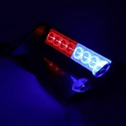 car emergency strobe light 8 led red blue warning beacon