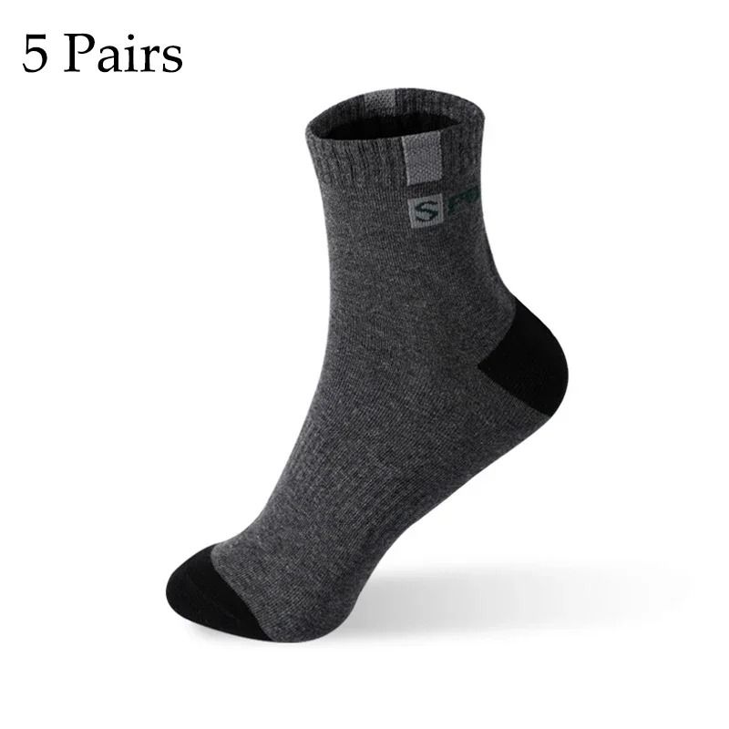 Men Bamboo Fiber Socks Breathable Odor Control Cotton Blend 3