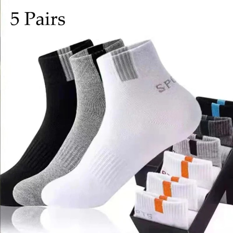 Men Bamboo Fiber Socks Breathable Odor Control Cotton Blend 6