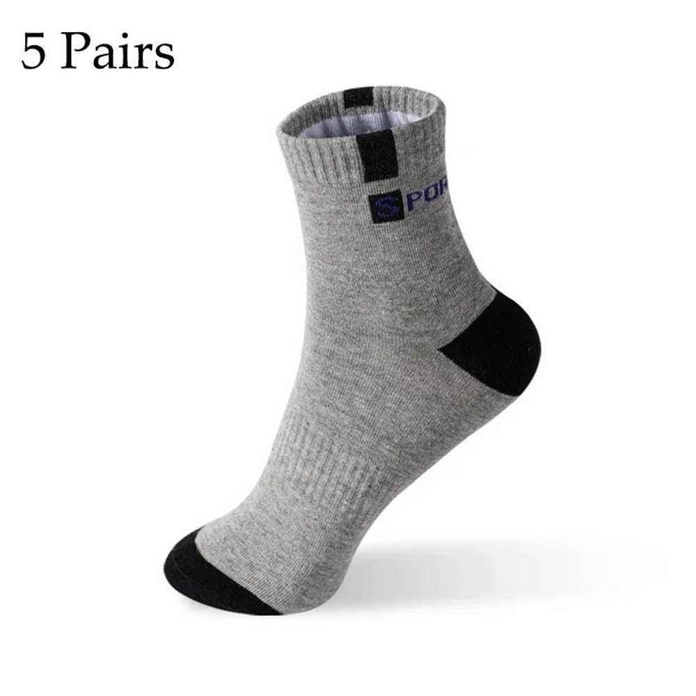 Men Bamboo Fiber Socks Breathable Odor Control Cotton Blend 4