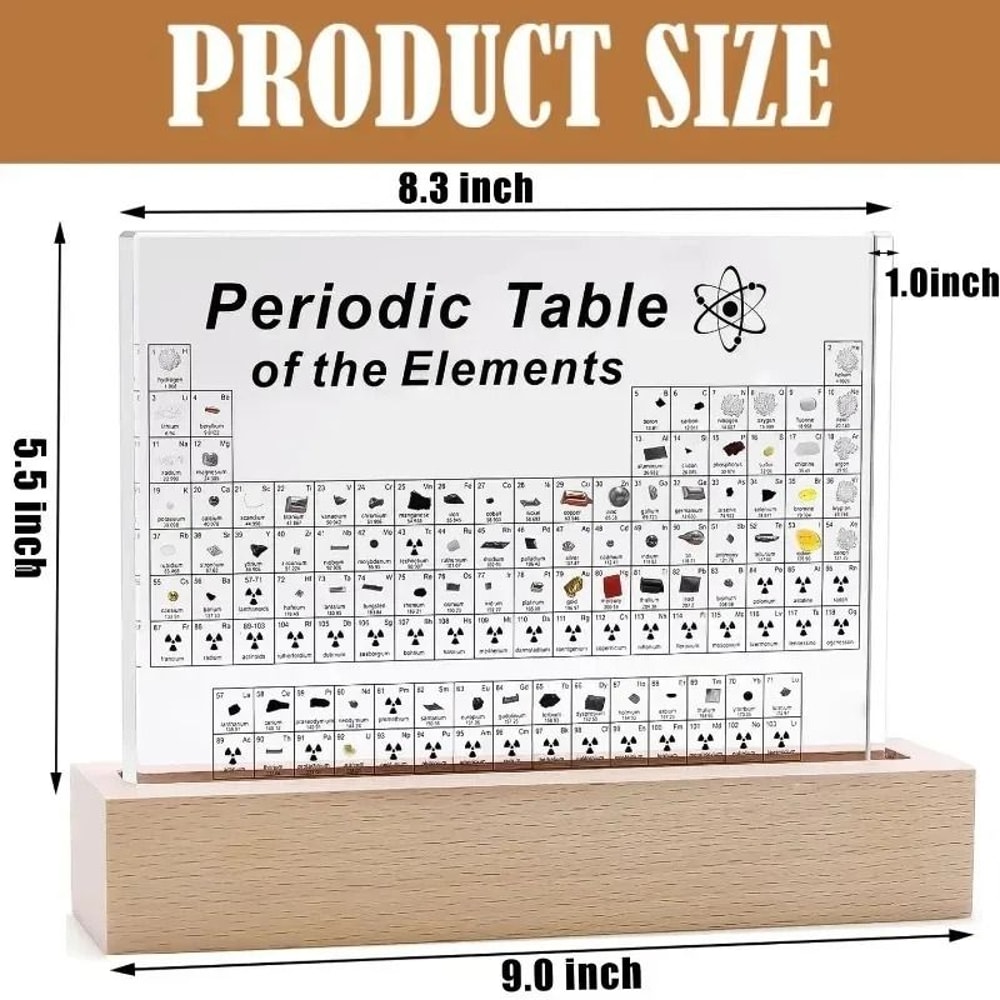 Acrylic Periodic Table Elements Display Science Desk Ornament 4