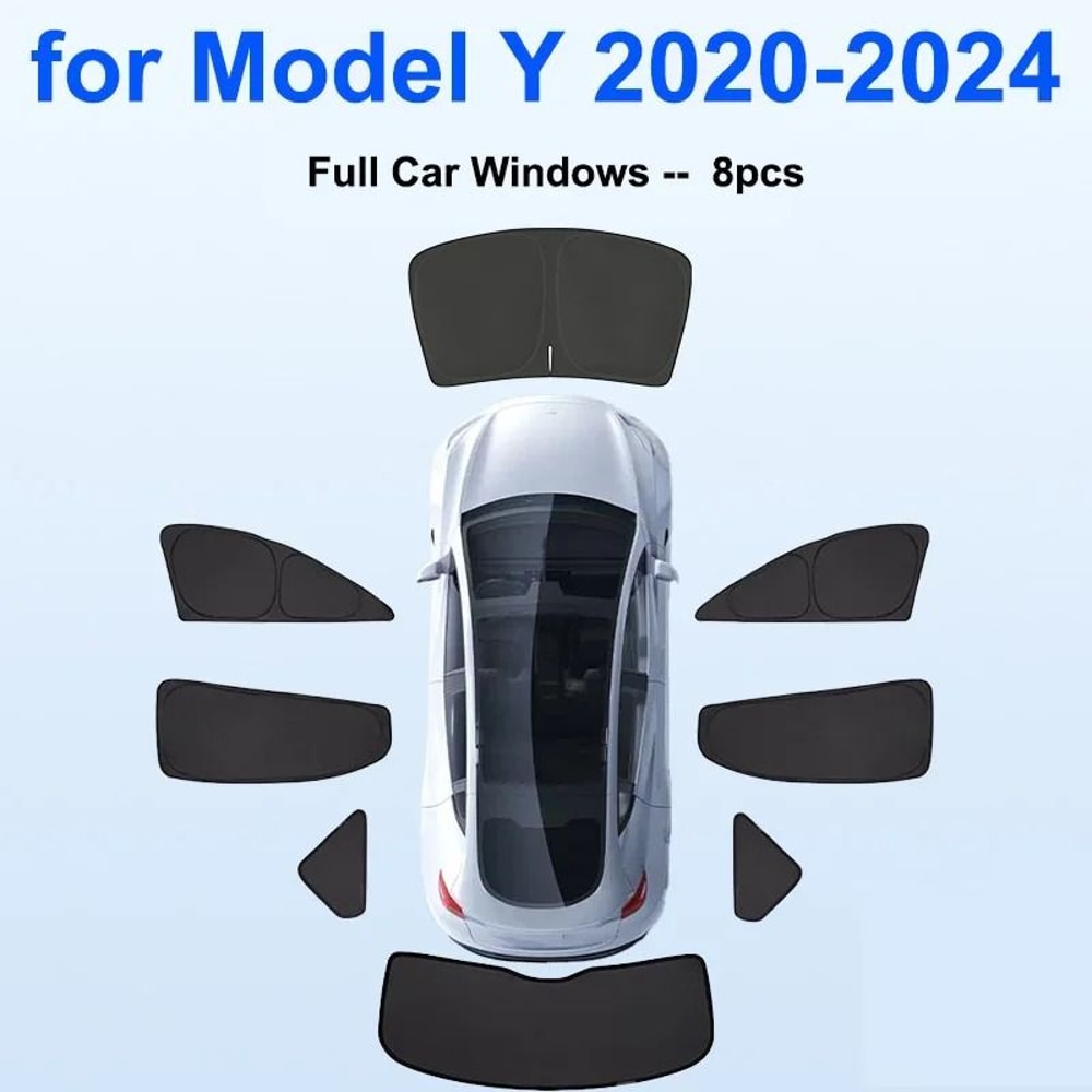 Tesla Model Y Sun Shade Windshield And Window Privacy Cover 5