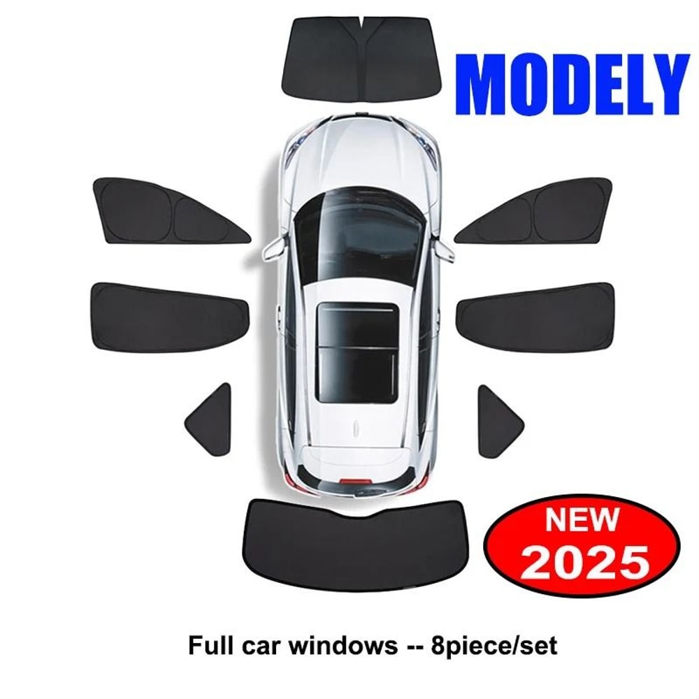 Tesla Model Y Sun Shade Windshield And Window Privacy Cover 12