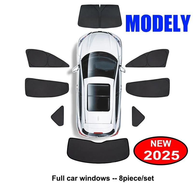 Tesla Model Y Sun Shade Windshield And Window Privacy Cover 12