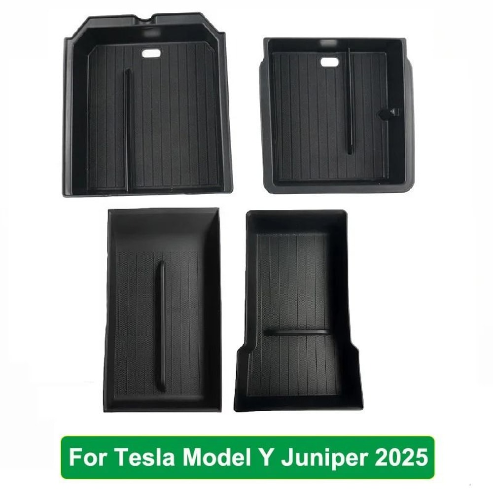 Tesla Model Y 2025 Juniper Console Armrest Storage Organizer Box Custom Fit Interior Storage Solu