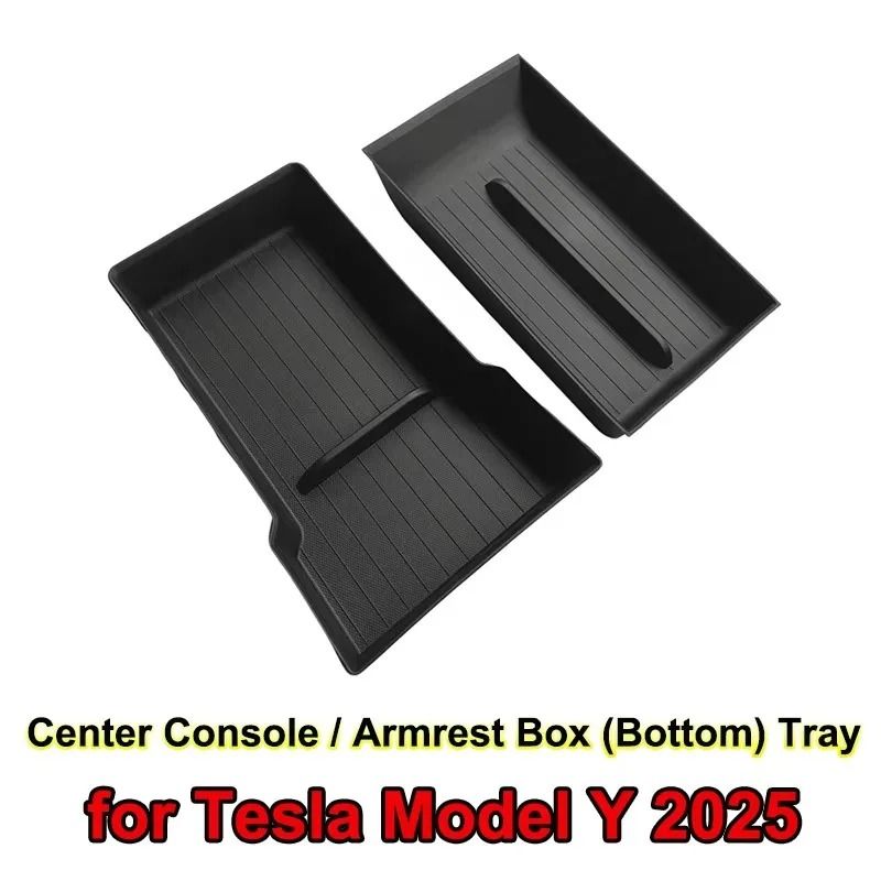Tesla Model Y 2025 Juniper Console Armrest Storage Organizer Box Custom Fit Interior Storage Solu