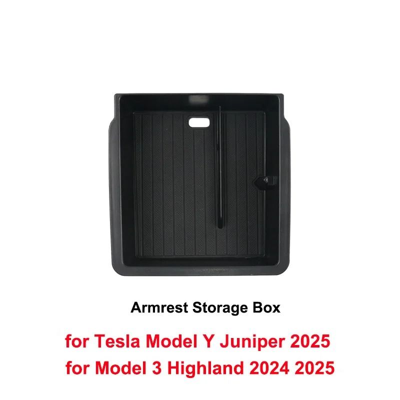 Tesla Model Y 2025 Juniper Console Armrest Storage Organizer Box Custom Fit Interior Storage Solu