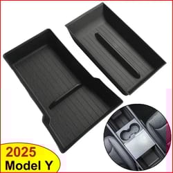 tesla model y juniper 2025 center console and armrest storage organizer tray set