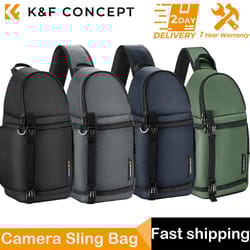 k and f concept waterproof camera backpack sling bag 10l for dslr and mirrorless cameras