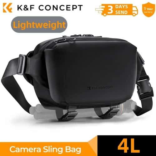 K and F Concept Lightweight Camera Sling Bag 4L for Travel Photography and DSLR Cameras