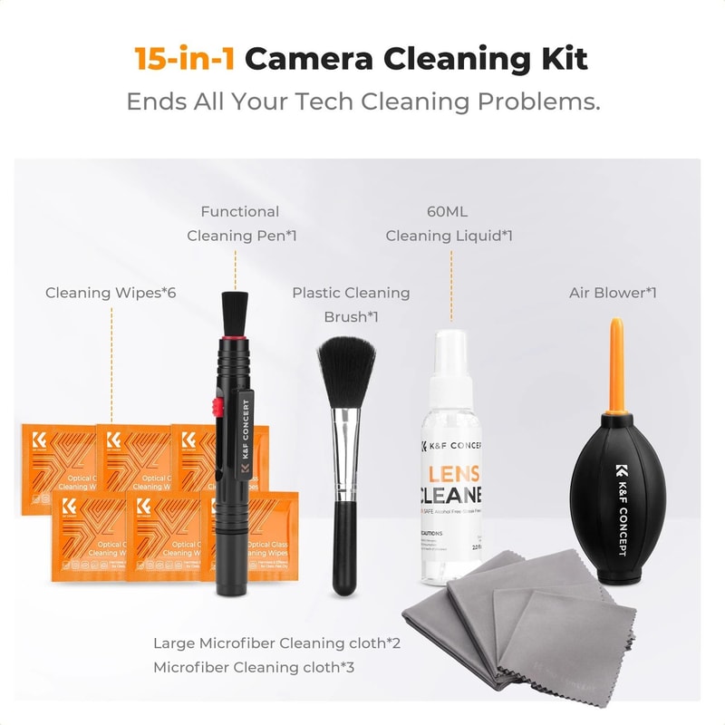 K And F Concept Camera Lens Cleaning Kit With Blower Cloth Pen And Cleaning Solution 10