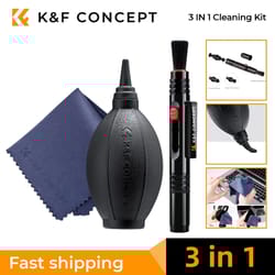 k and f concept camera lens cleaning kit with blower cloth pen and cleaning solution