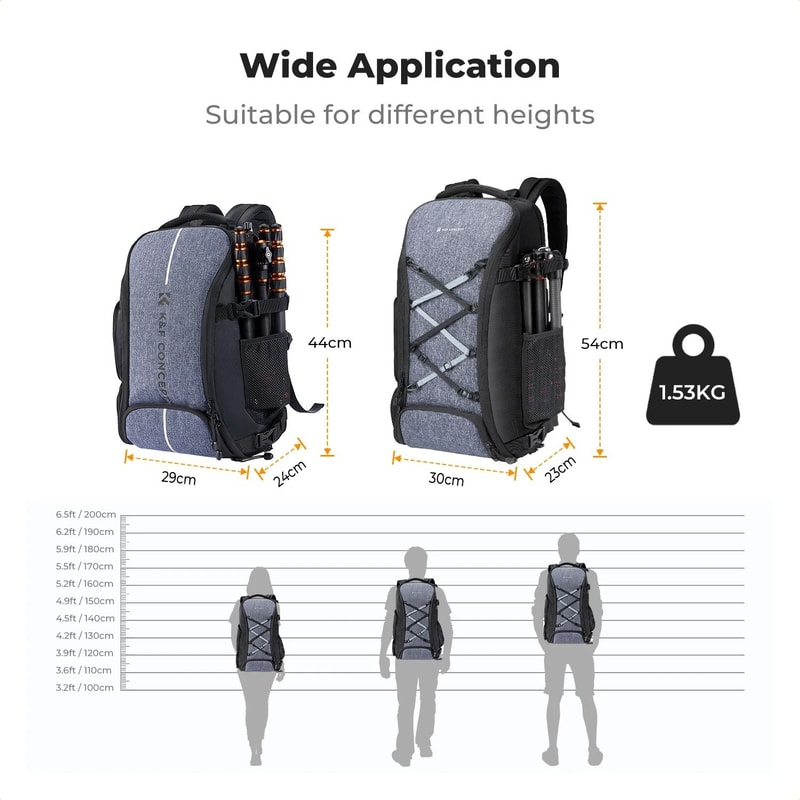 K And F Concept Large Camera Backpack 25L 32L With Laptop Sleeve Tripod Strap And Rain Cover 6
