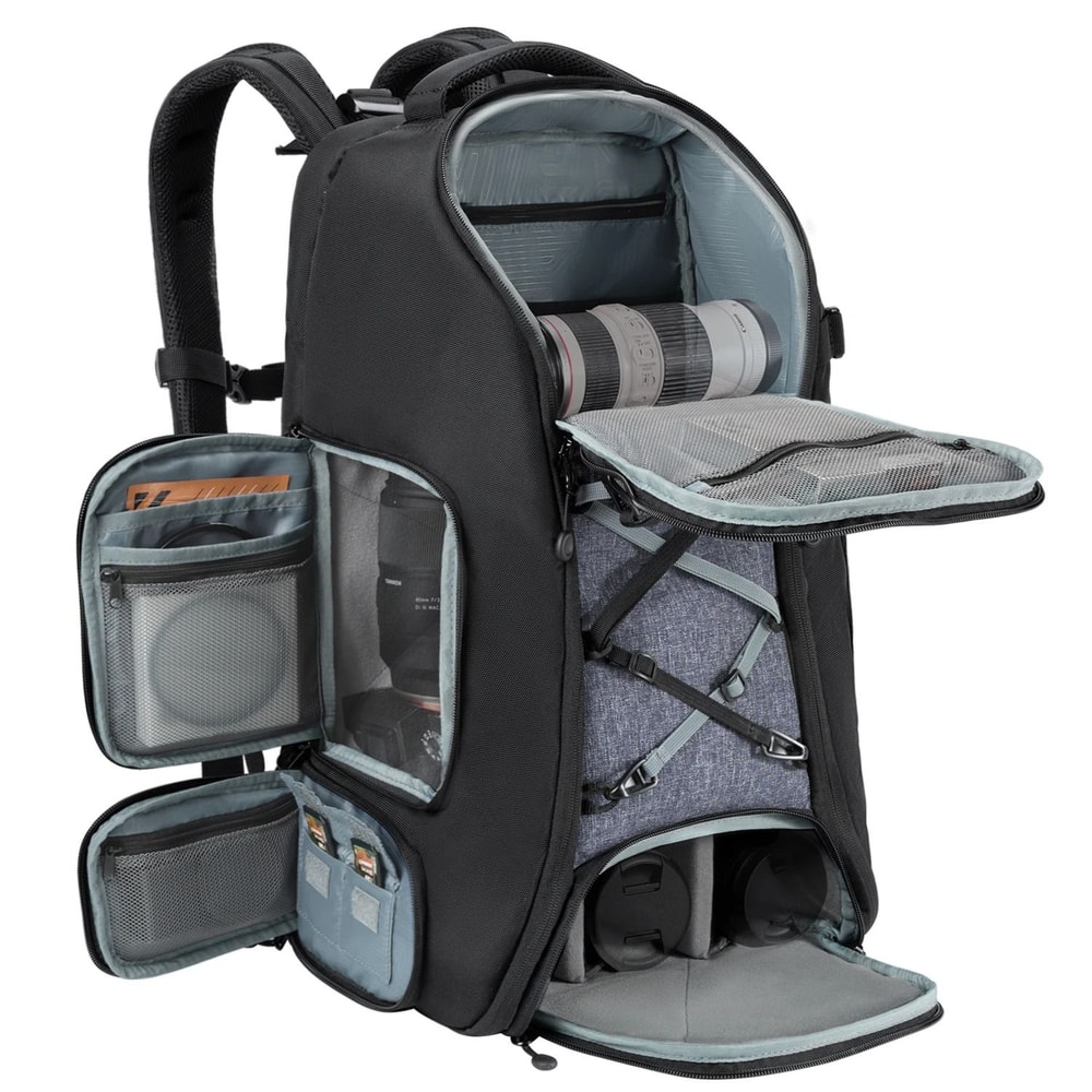 K And F Concept Large Camera Backpack 25L 32L With Laptop Sleeve Tripod Strap And Rain Cover 0