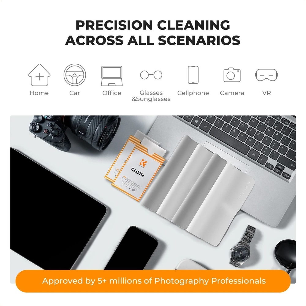 K And F Concept Premium Microfiber Lens Cleaning Cloth 15x18cm For Cameras And Screens 7