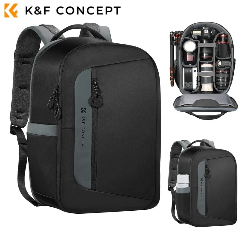 K And F Concept 22L Waterproof Camera Backpack For DSLR And Mirrorless Photography 0