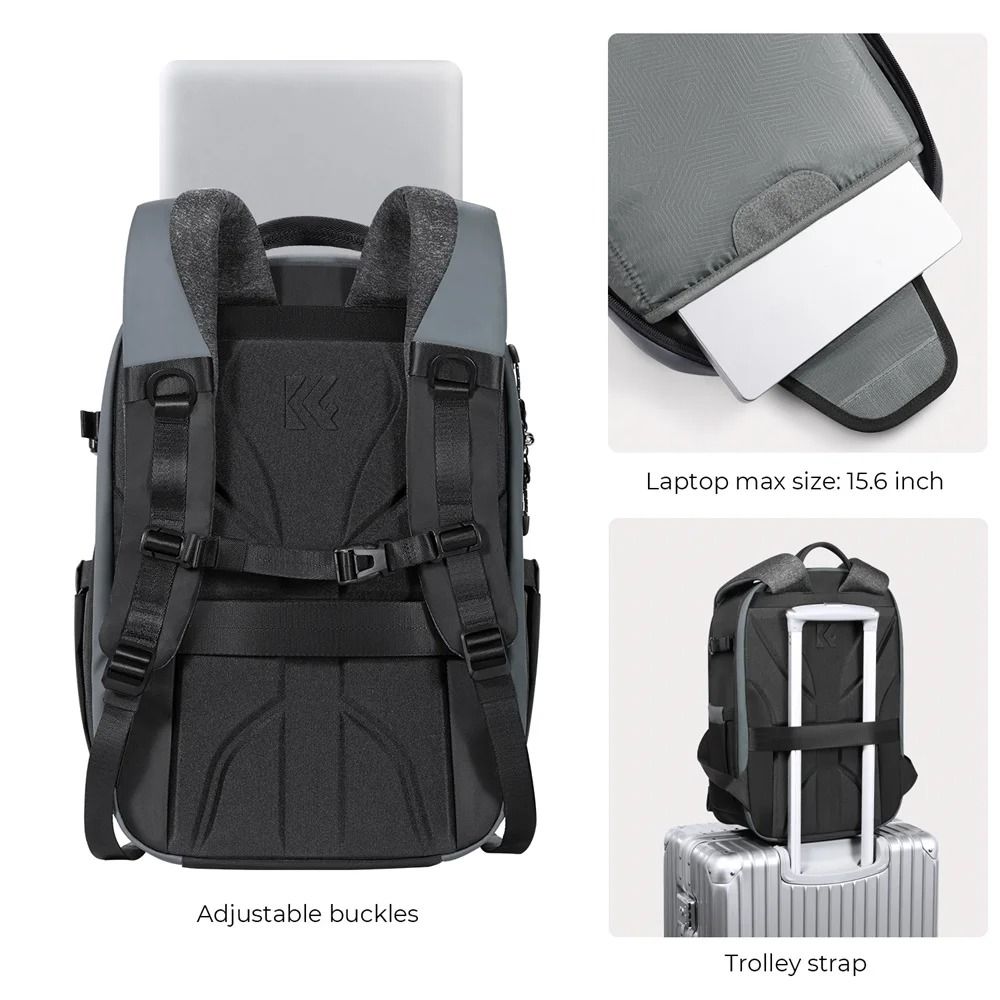 K And F Concept 22L Waterproof Camera Backpack For DSLR And Mirrorless Photography 4
