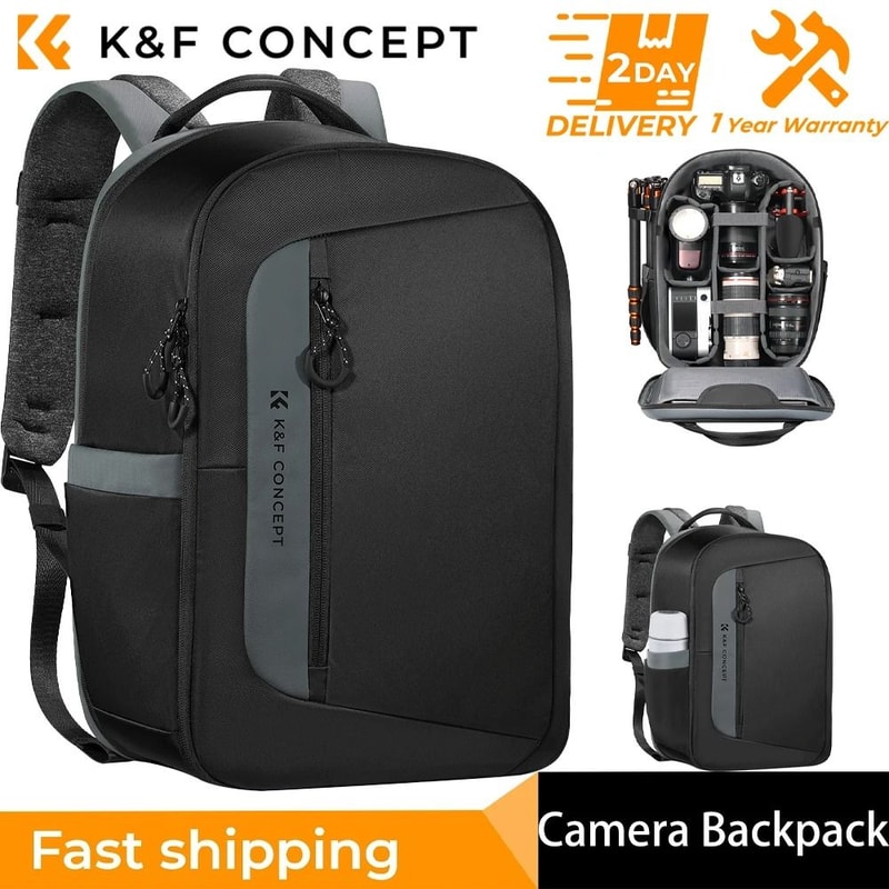 K And F Concept 22L Waterproof Camera Backpack For DSLR And Mirrorless Photography 7