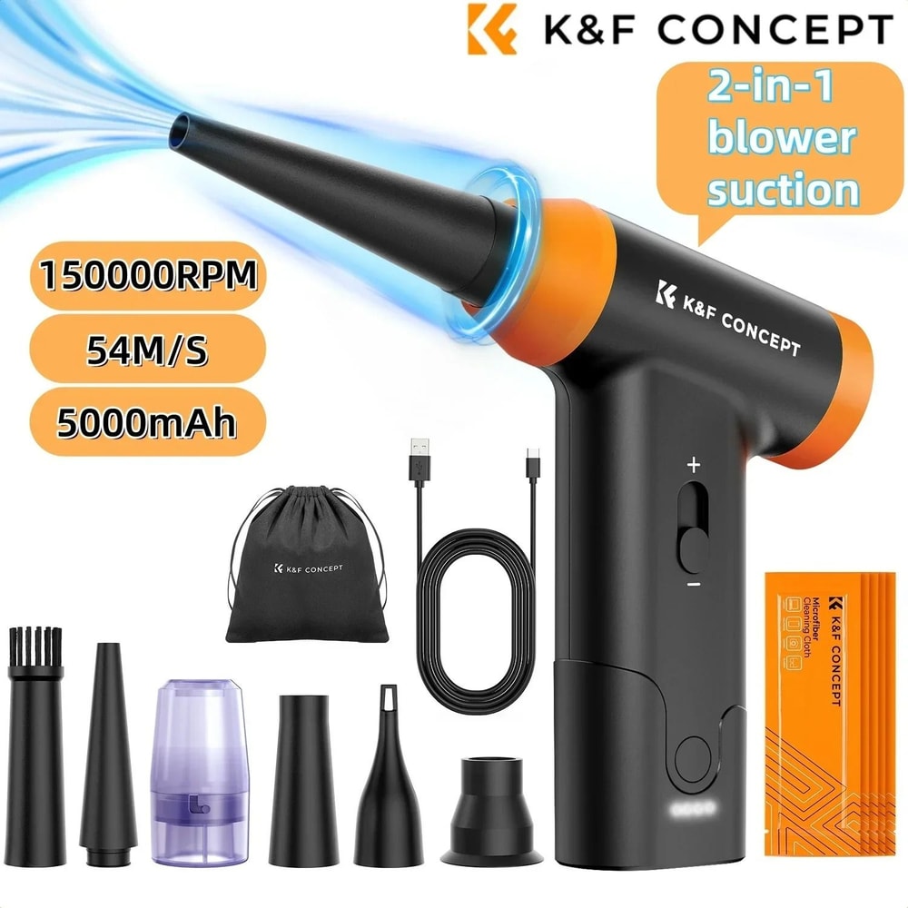 K And F Concept Cordless Electric Air Duster With Blower And Suction For Electronics Cleaning 4
