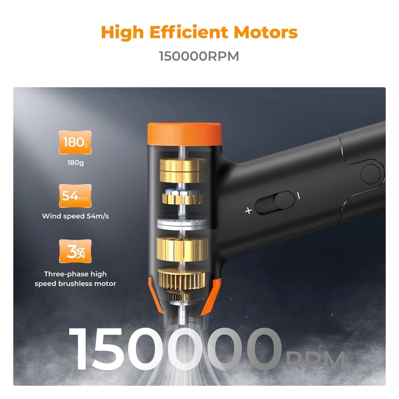 K And F Concept Cordless Electric Air Duster With Blower And Suction For Electronics Cleaning 6