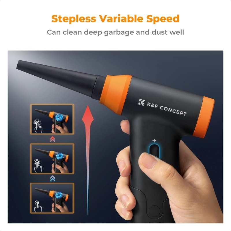 K And F Concept Cordless Electric Air Duster With Blower And Suction For Electronics Cleaning 8