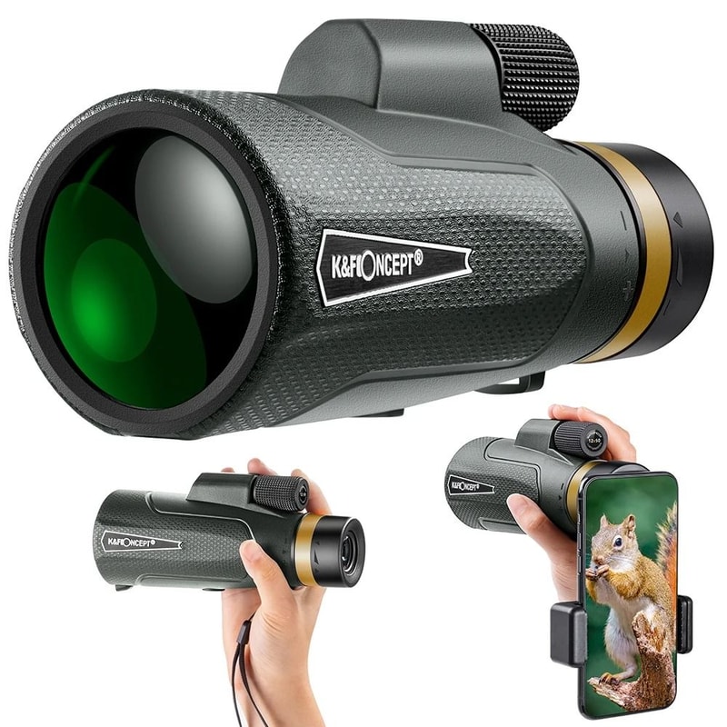 K And F Concept 12x50 HD Monocular Telescope For Outdoor Travel And Wildlife Viewing 5