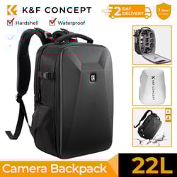 k and f concept 22l waterproof camera backpack for travel photography and dslr gear