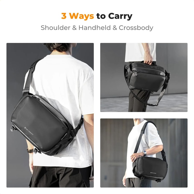 K And F Concept Waterproof Camera Sling Bag 10L 12L For Travel Photography With Tripod Holder 10