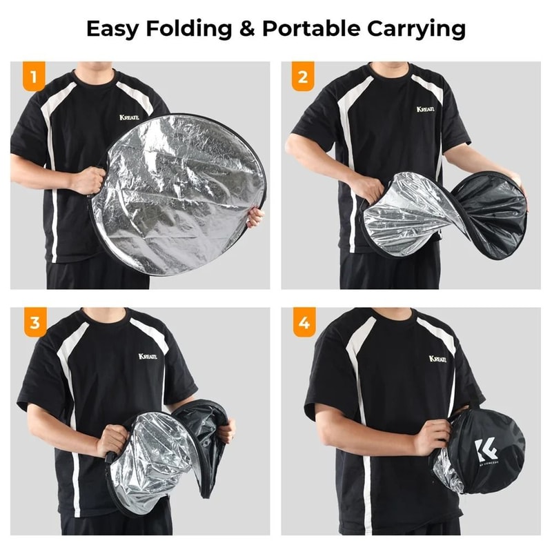 K And F Concept 5 In 1 Photography Light Reflector With Handle And Translucent Panel 7