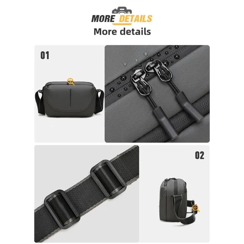 Mens Crossbody Camera Bag One Shoulder Compact DSLR Camera Pouch 4