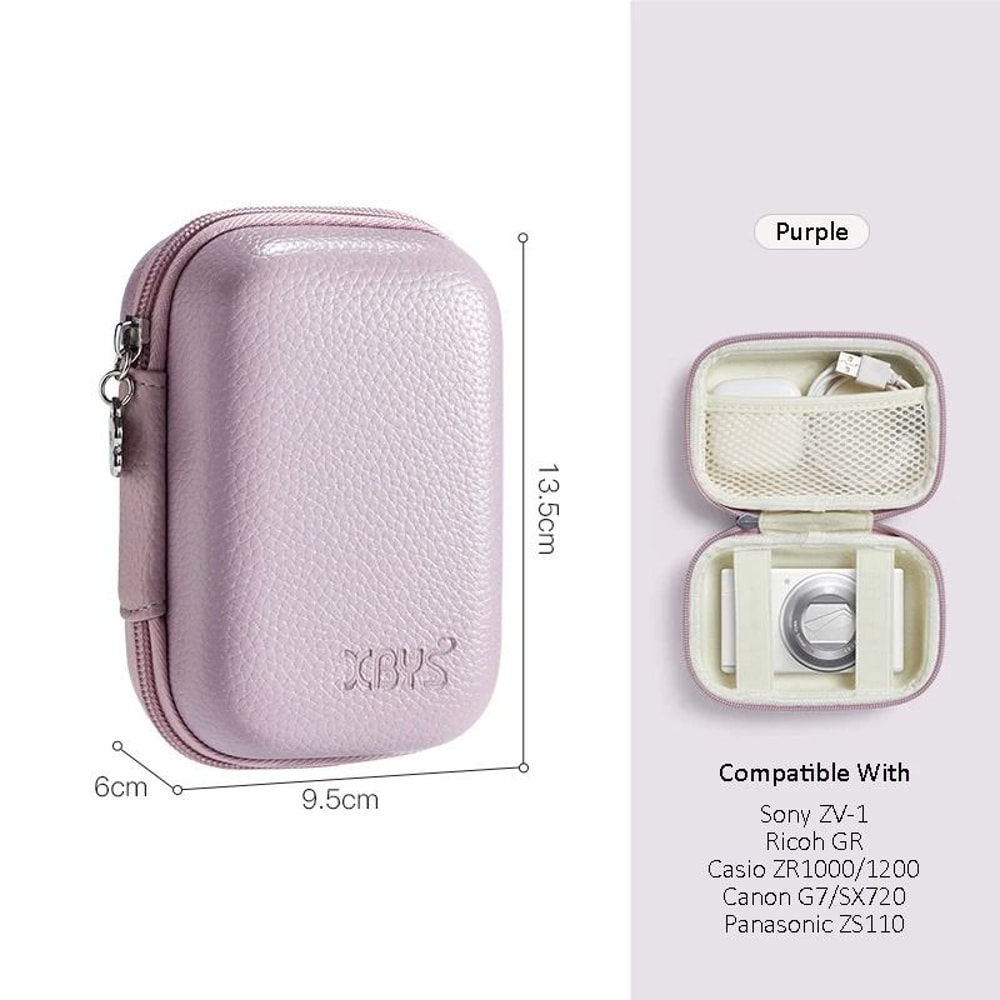 PU Leather Hard Shell Camera Case For Compact Digital Cameras And Accessories 2