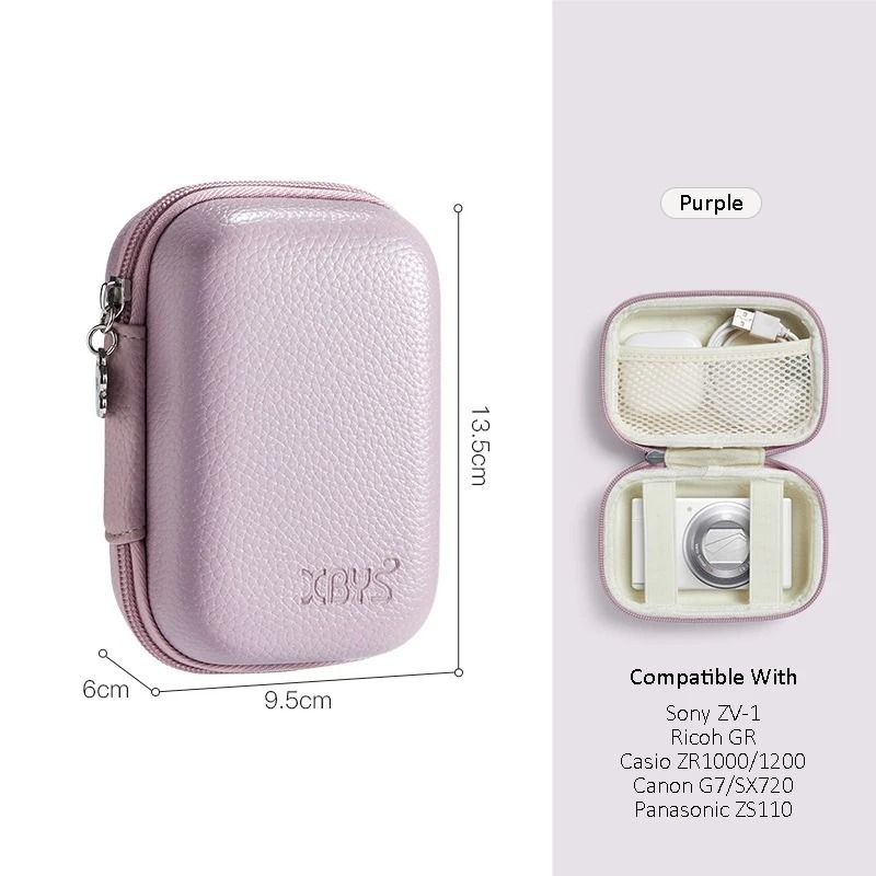 PU Leather Hard Shell Camera Case For Compact Digital Cameras And Accessories 2