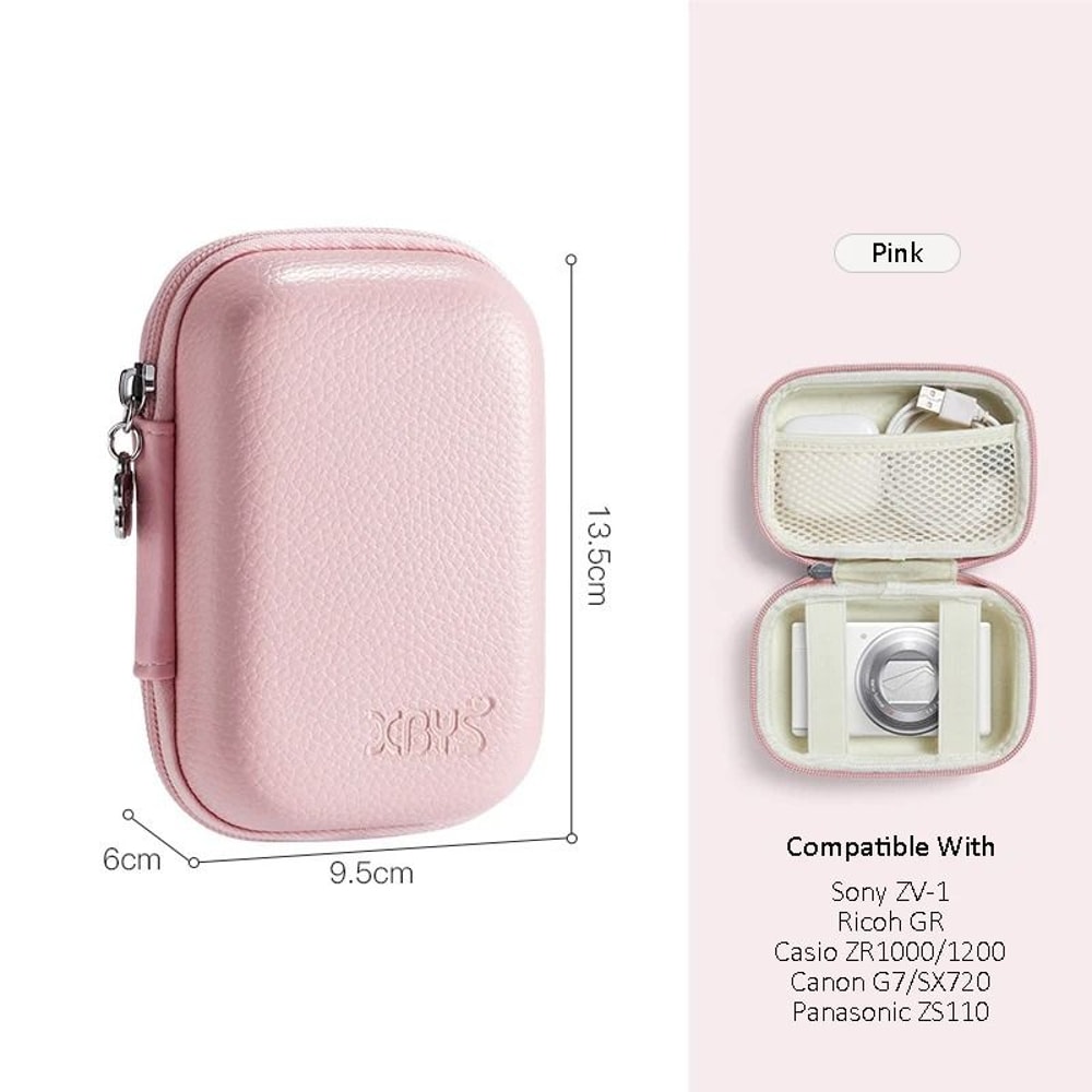 PU Leather Hard Shell Camera Case For Compact Digital Cameras And Accessories 4
