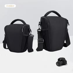 compact nylon camera shoulder bag triangle sling for dslr and mirrorless cameras