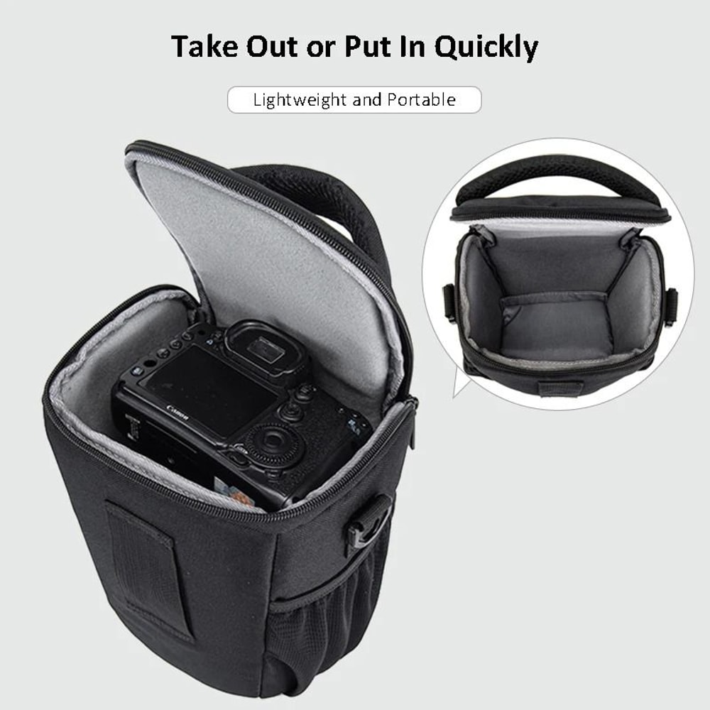 Compact Nylon Camera Shoulder Bag Triangle Sling For DSLR And Mirrorless Cameras 5